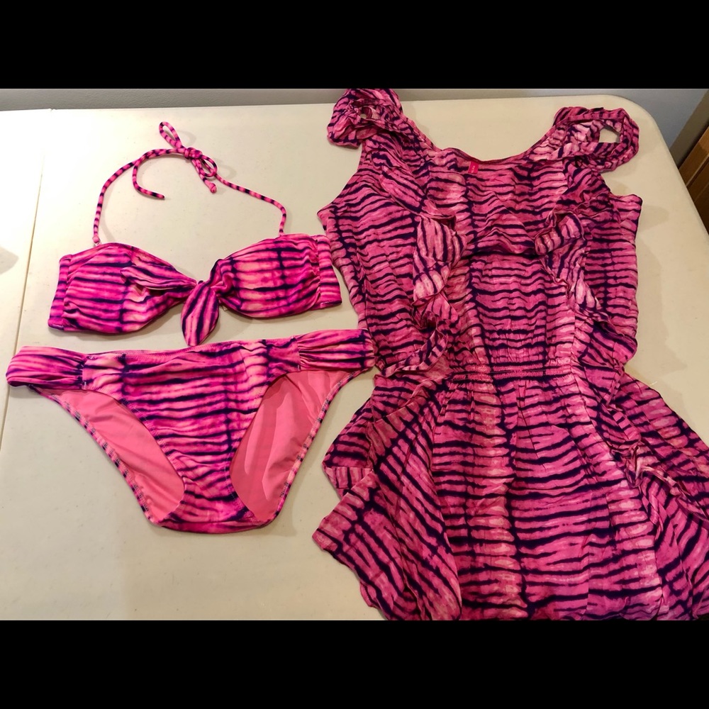 Bundle! 3 items- Victoria’s Secret two piece plus matching cover-up